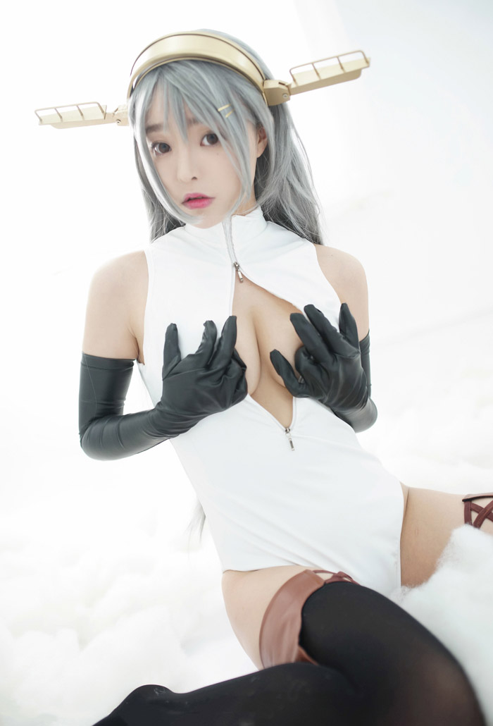 舰娘cosplay柳侑绮大胆开胸泳衣版(图8)