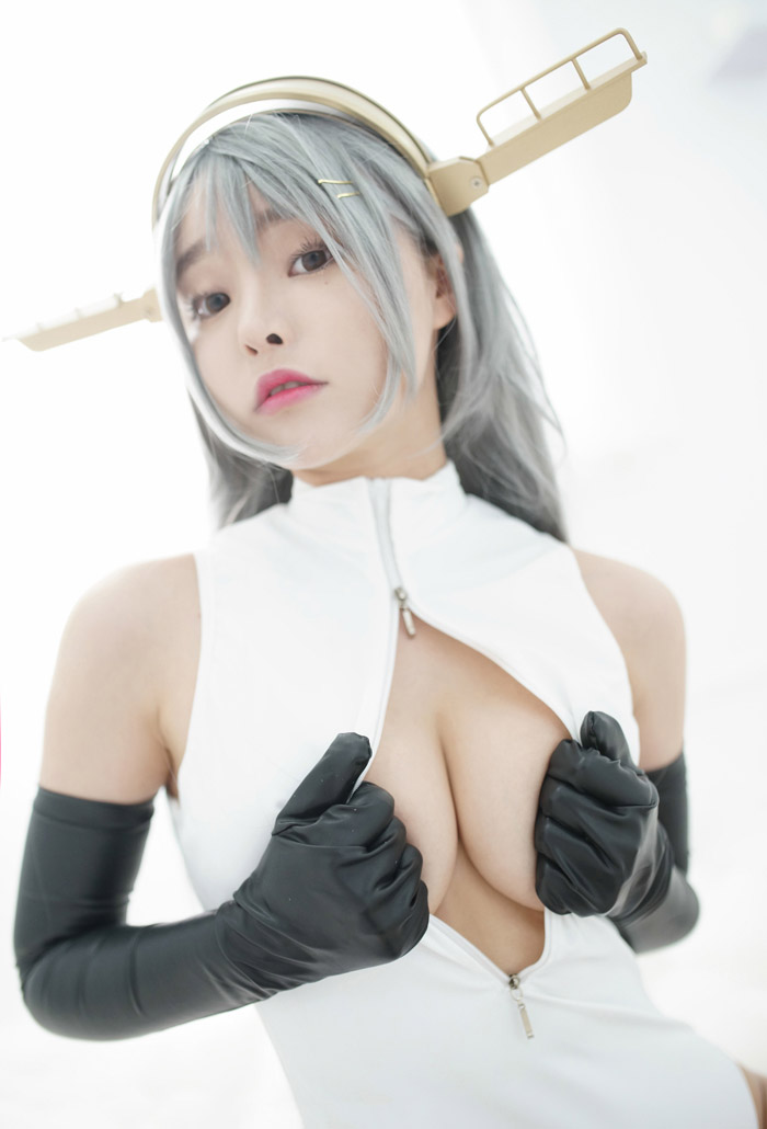 舰娘cosplay柳侑绮大胆开胸泳衣版(图7)